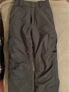 Youth Sportcaster Gray Cargo Snow Pants Size M (12/14)